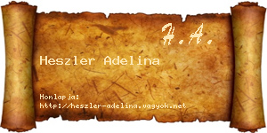 Heszler Adelina névjegykártya